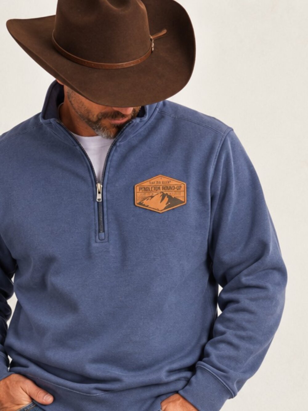 Pendleton Round-Up Let’er Buck Quarter Zip Sweatshirt Men’s XL Rodeo